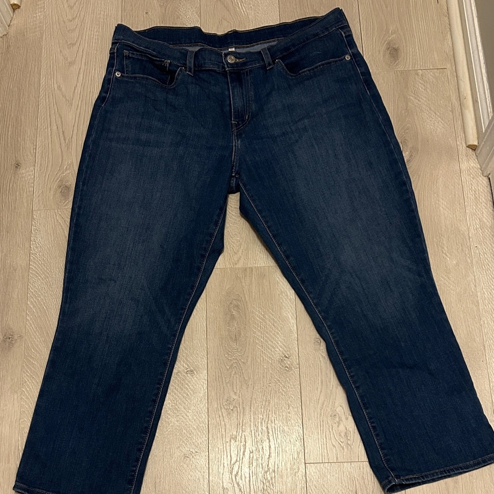 Levi's Dark Blue Ankle Jeans